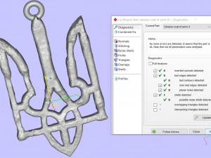 Ukraine coat of arms 4 pendant 3D print model 3D Print Model