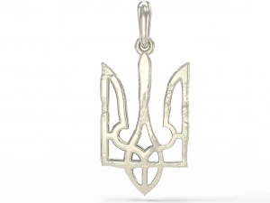 乌克兰国徽 5 吊坠 3D 打印模型 3D 打印模型