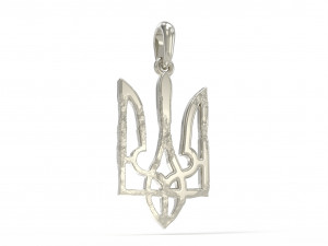 Ukraine coat of arms 5 pendant 3D print model 3D Принт Модель