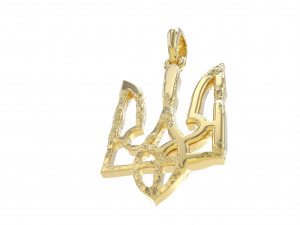 Ukraine coat of arms 5 pendant 3D print model 3D Принт Модель