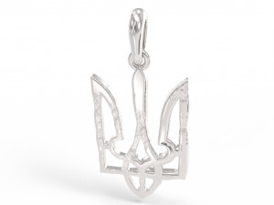 Ukraine coat of arms 5 pendant 3D print model 3D Принт Модель