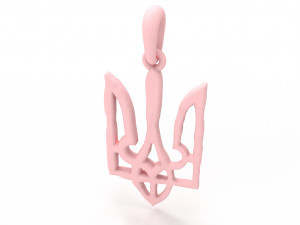 Ukraine coat of arms 5 pendant 3D print model 3D Принт Модель
