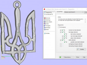Ukraine coat of arms 5 pendant 3D print model 3D Принт Модель