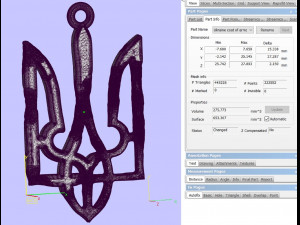 Ukraine coat of arms 5 pendant 3D print model 3D Принт Модель