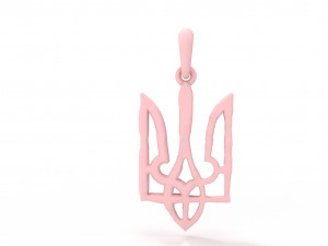 Ukraine coat of arms 5 pendant 3D print model 3D Принт Модель