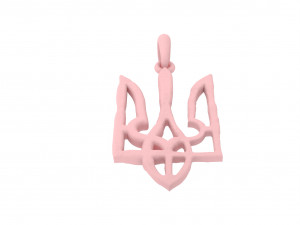 Ukraine coat of arms 5 pendant 3D print model 3D Принт Модель