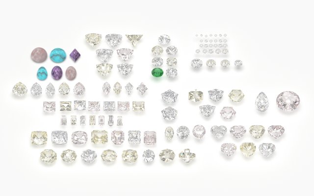 Different gems cut set 77 items 3D Model .c4d .max .obj .3ds .fbx .stl .blend 