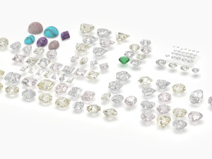 Different gems cut set 77 items 3D Model
