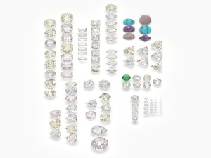 Different gems cut set 77 items 3D Model