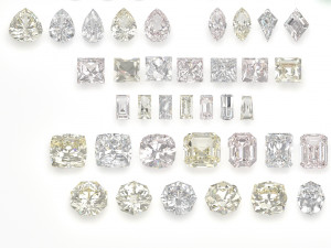 Different gems cut set 77 items 3D Model