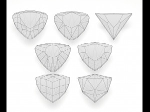 Different gems cut set 77 items 3D Model