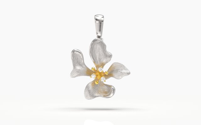 Flower pendant 3D print model Modèles 3D en vedette .c4d .max .obj .3ds .fbx .stl .blend 