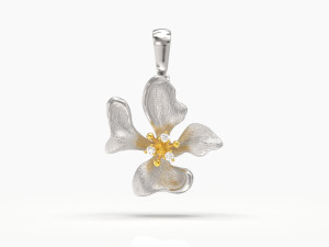 Flower pendant 3D print model 3D Print Model