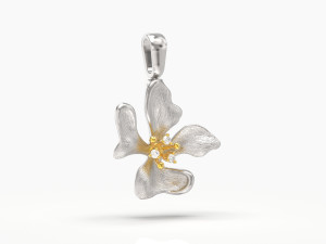 Flower pendant 3D print model Modèles 3D en vedette