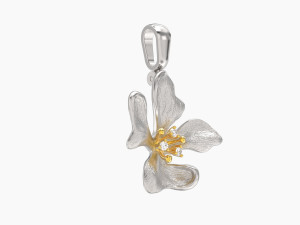 Flower pendant 3D print model Modèles 3D en vedette