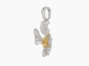 Flower pendant 3D print model Modèles 3D en vedette
