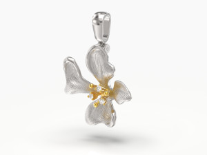 Flower pendant 3D print model Modèles 3D en vedette