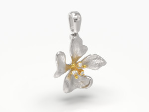 Flower pendant 3D print model Modèles 3D en vedette