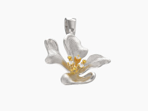 Flower pendant 3D print model Modèles 3D en vedette