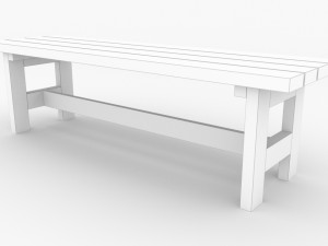 Bench wooden 3D-Modell