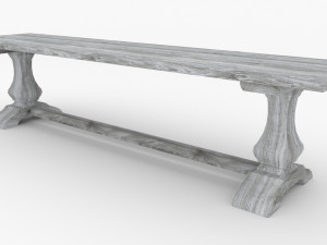 Bench wooden 3D-Modell