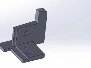 interior door lock lower part under platband 3D Model