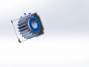 car gear interior heater climate control 20 teeth 3D Model