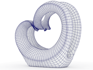 napkin holder heart 3D 模型