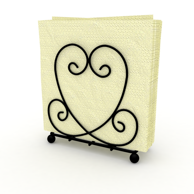 napkin holder amore 3D मॉडल .c4d .max .obj .3ds .fbx .stl .blend 