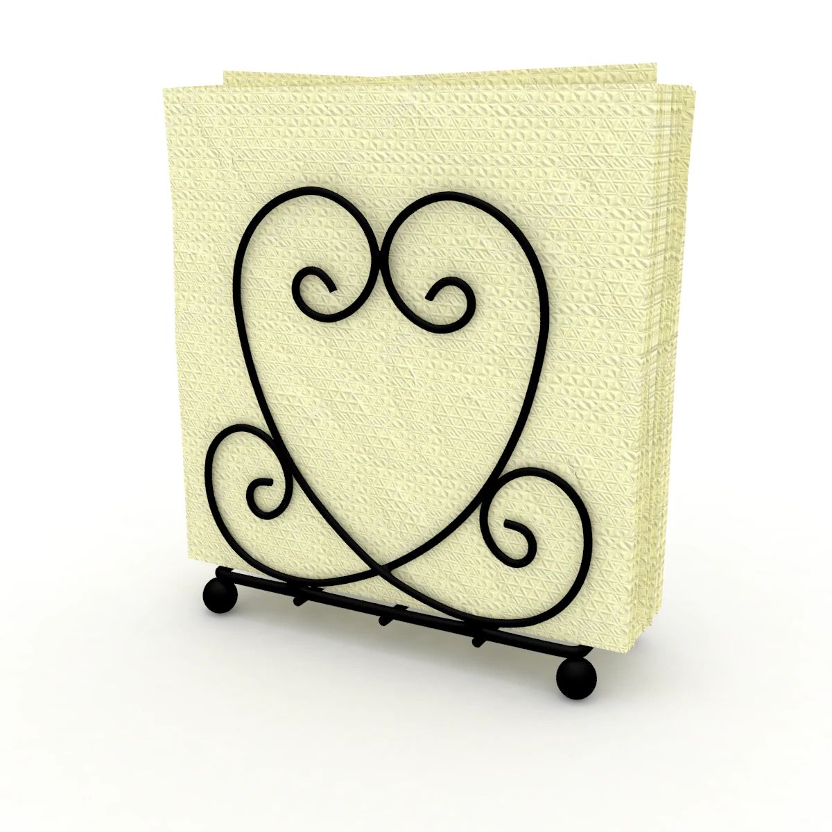 napkin holder amore 3D Model .c4d .max .obj .3ds .fbx .stl .blend 