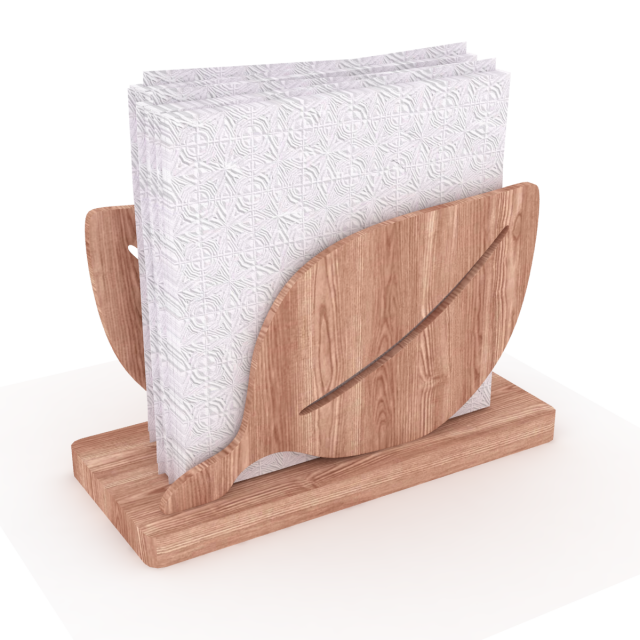 bamboo leaf napkin holder 3D Model .c4d .max .obj .3ds .fbx .stl .blend 