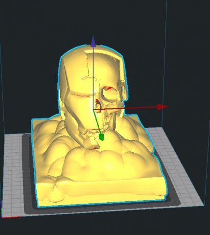 Casco de ironman destruido Modelo de Impressão 3D .c4d .max .obj .3ds .fbx .stl .blend 