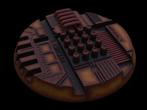 Tech Plant miniature Bases 3D Print Model