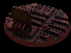 Tech Plant miniature Bases 3D Print Model