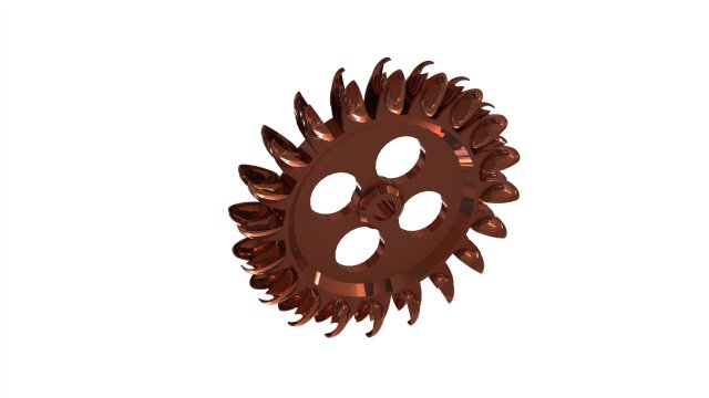 pelton turbine 3D Print Model .c4d .max .obj .3ds .fbx .stl .blend 