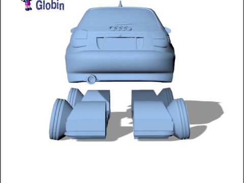 Audi A3 S-Line - Includes Wall Bracket 3D 打印模型