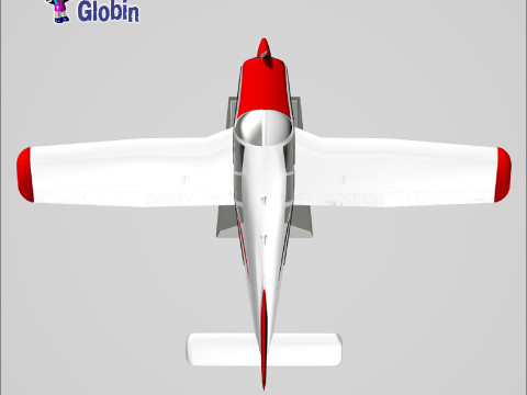 Piper PA-28 Archer 2 Airplane - Includes base support Modello di stampa 3D