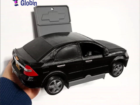 Chevrolet Aveo Emotion Limousine &ndash; inklusive Wandhalterung 3D Druckmodell