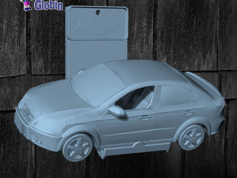 Chevrolet Aveo Emotion Sedan - Includes Wall Bracket 3D Print Model