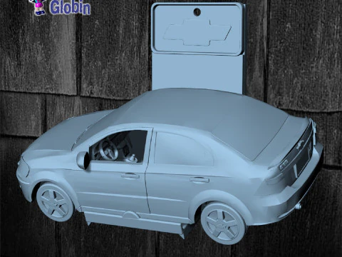 Chevrolet Aveo Emotion Limousine &ndash; inklusive Wandhalterung 3D Druckmodell