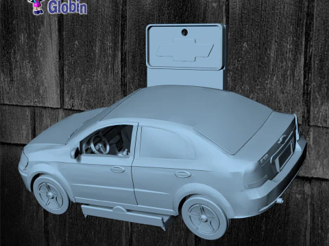 Chevrolet Aveo LS 16 - Incluye Soporte de Pared 3D Print Model