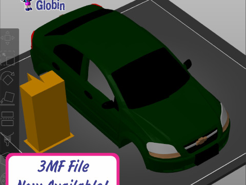 Chevrolet Aveo LS 16 - Incluye Soporte de Pared 3D 打印模型