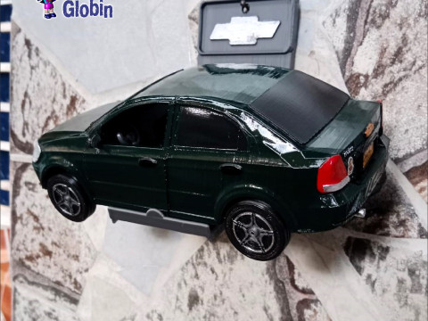 Chevrolet Aveo LS 16 - Incluye Soporte de Pared 3D 打印模型
