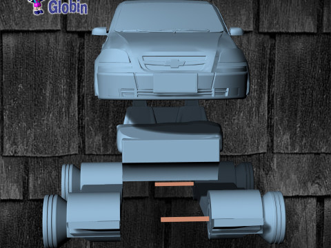 Chevrolet Aveo LS 16 - Incluye Soporte de Pared 3D 打印模型