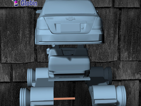 Chevrolet Aveo LS 16 - Incluye Soporte de Pared 3D 打印模型