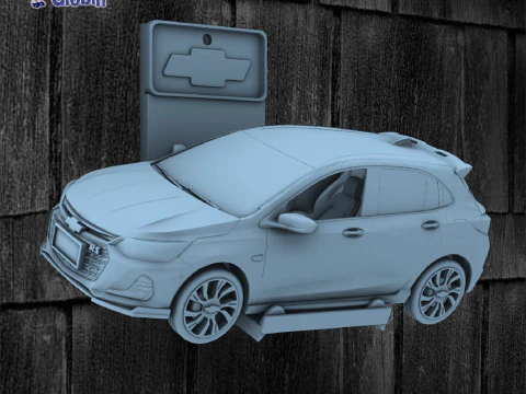 Chevrolet Onix RS Turbo - Incluye Soporte de pared 3D Принт Модель
