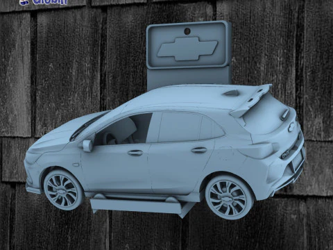 Chevrolet Onix RS Turbo - Incluye Soporte de pared 3D Print Model