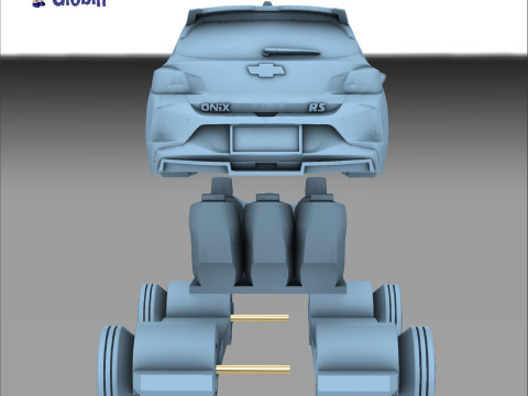 Chevrolet Onix RS Turbo - Incluye Soporte de pared 3Dプリントモデル