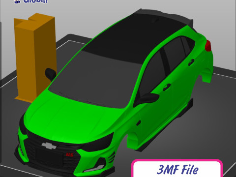 Chevrolet Onix RS Neon - Includes Wall Mount Modelo de Impressão 3D