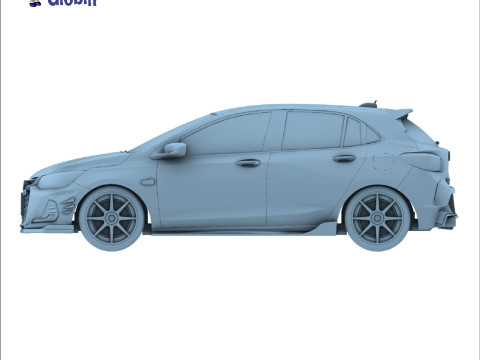 Chevrolet Onix RS Neon - Includes Wall Mount Modelo de Impressão 3D
